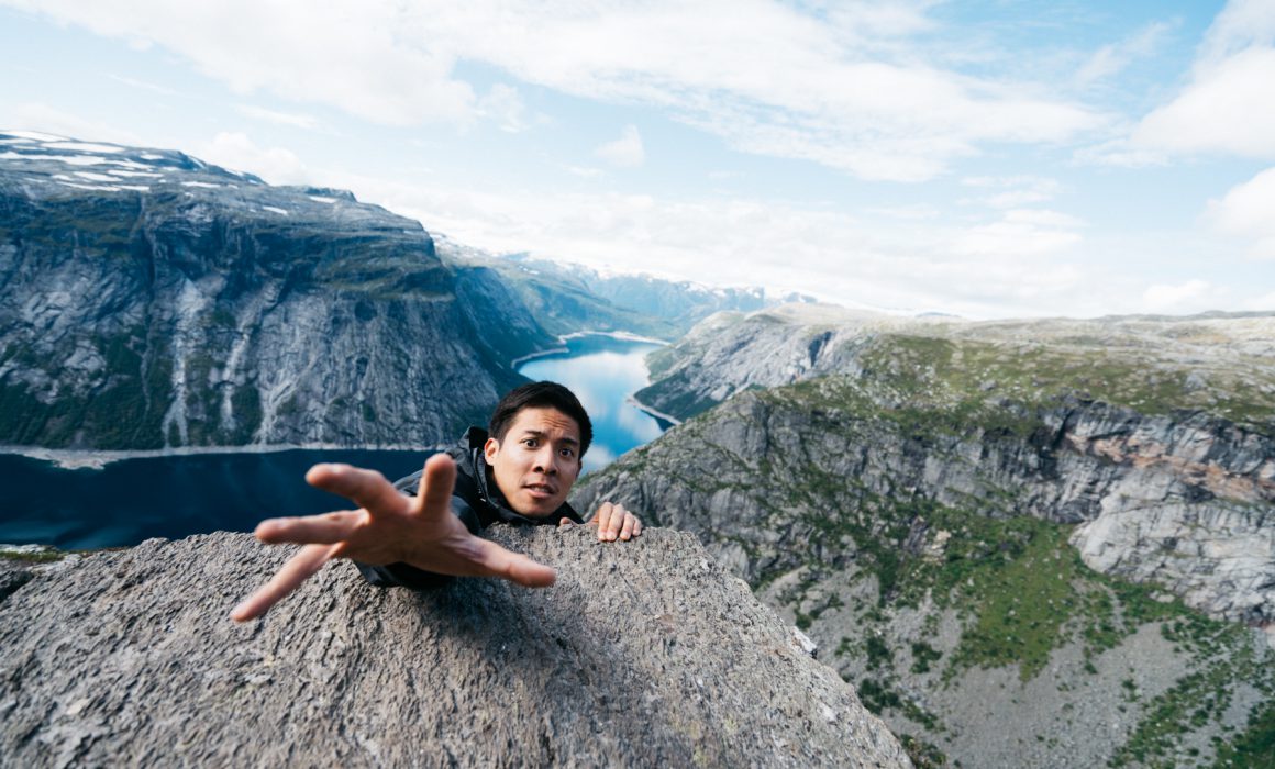 Falling Trolltunga