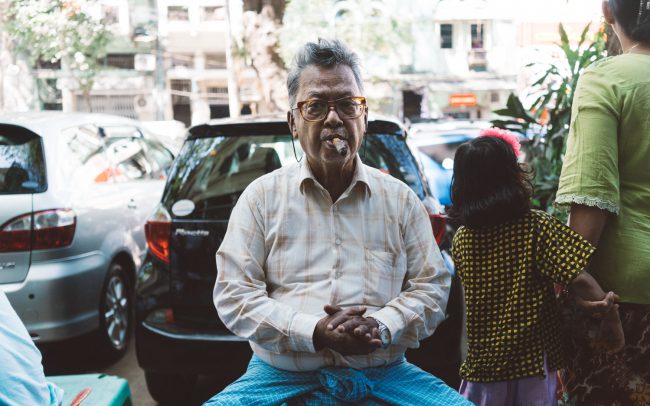 Smoker in Yangon