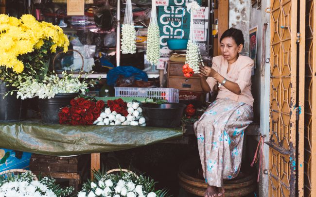 flowers in Yangon