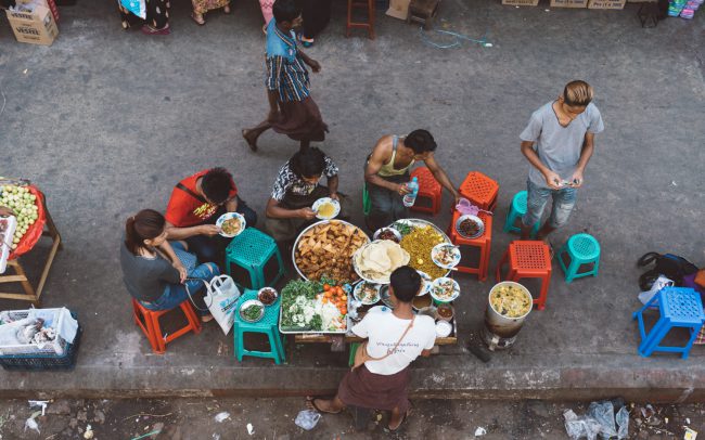 Lunch time in Yangon