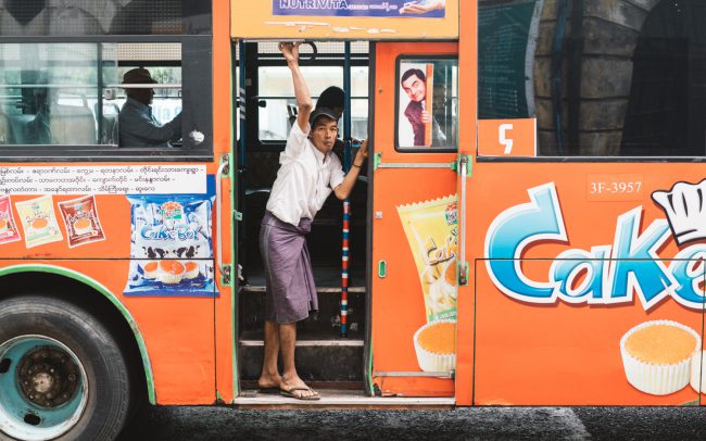 bus in yangon