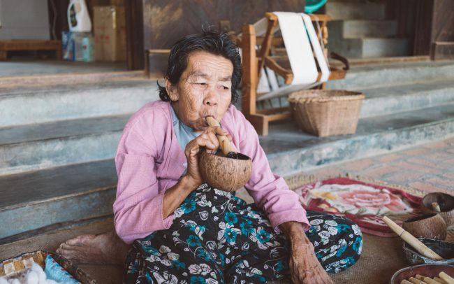 Smoker in Bagan