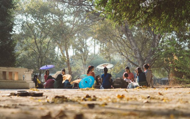 Girls in Bagan