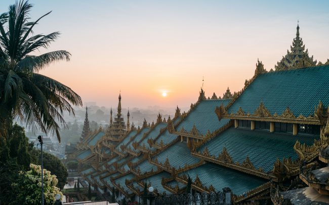Sunrise on Shwedagon Pagoda [David Tan]