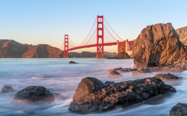 Golden Gate Bridge sunset [David Tan]